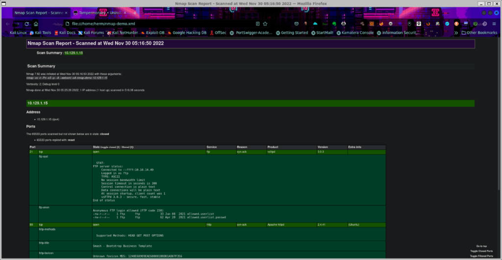 Formatting Nmap Results - Figure 6