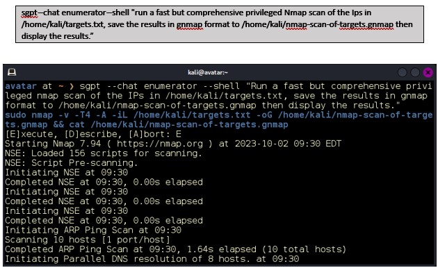 sgpt driven ping-sweep - part 2